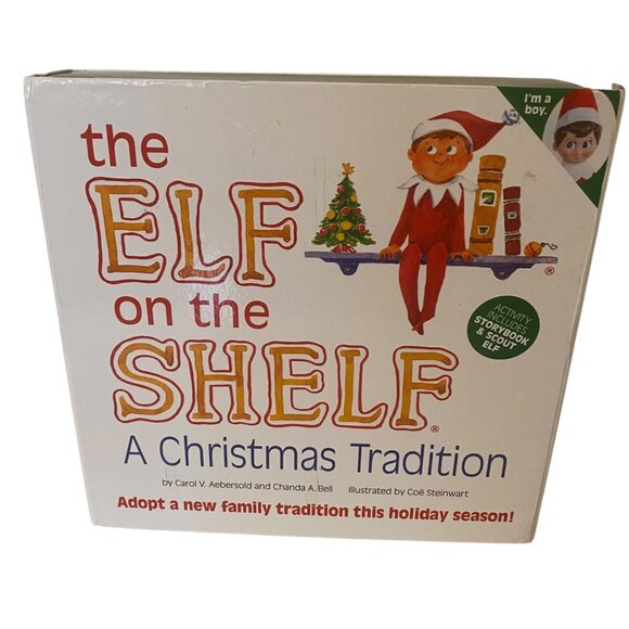 The Elf On The Shelf A Christmas Tradition Book & Boy Elf Set By Aebersold/Bell - Picture 1 of 7